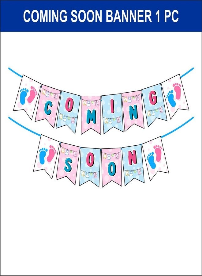 HK Balloons 1Pcs coming soon baby shower decoration Item banner Multicolor Coming Soon Baby Banner For Baby Shower Decoration - Image 4